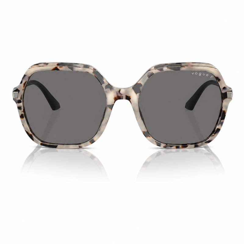 Vogue VO5561S 307681 vista frontal con montura Ivory Tortoise y lentes Dark Grey polarizados