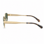 Lentes de sol Michael Kors MK1161 Monte Carlo en vista principal, con estructura metálica dorada, cristales verdes y patillas carey sobre fondo blanco.